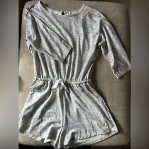 Heather grey super soft romper